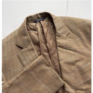 Brooks Brothers 1818 Mens 42R Fitzgerald Sport Coat Blazer Wool Silk Blend Plaid